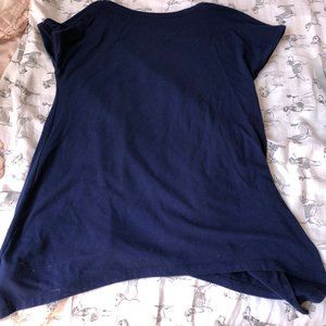 Dark Blue Plain Tunic Top